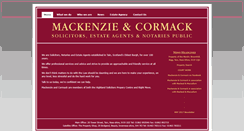 Desktop Screenshot of mackenzieandcormack.co.uk